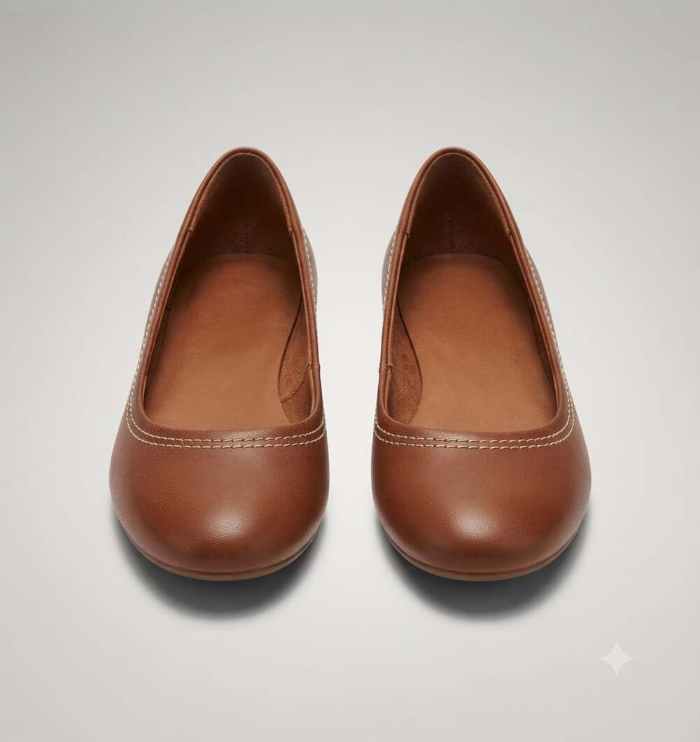 American Eagle Brown Faux Leather Round Toe Block Heel Pumps Size 8